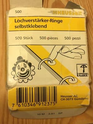 Lochverstärker-Ringe selbstklebend