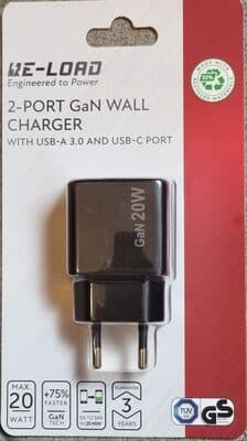 2 port Gan Wall Charger 20w