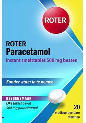 Roter Paracetamol 500 mg smelttabletten