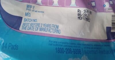 Flipkart supermart sanitary napkin